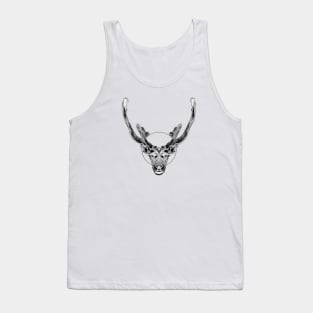 Comet the Reindeer Black and White Tank Top